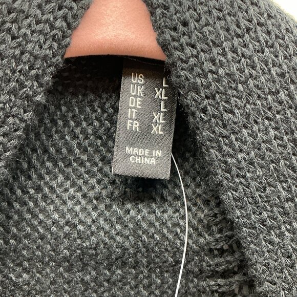 Medium Cardigan Du Jour Long-Sleeve Drape Front Open Stitch - Picture 3 of 10